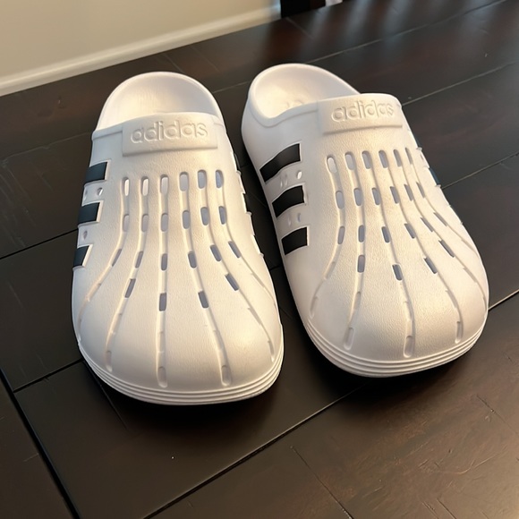 Adidas Adilette Clog Superstar sandals shoes new white black FY8970 Women’s 10 - Picture 3 of 12